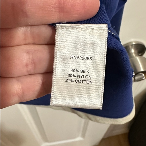 Vintage Pendleton Royal Blue Silk Blend Cardigan Sweater – Size Small - Picture 3 of 4